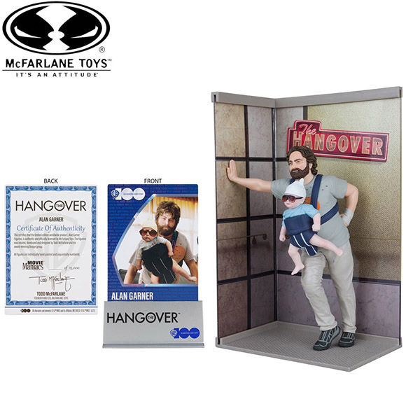McFarlane Toys The Hangover Movie Maniacs Alan Garner with Carlos Figure